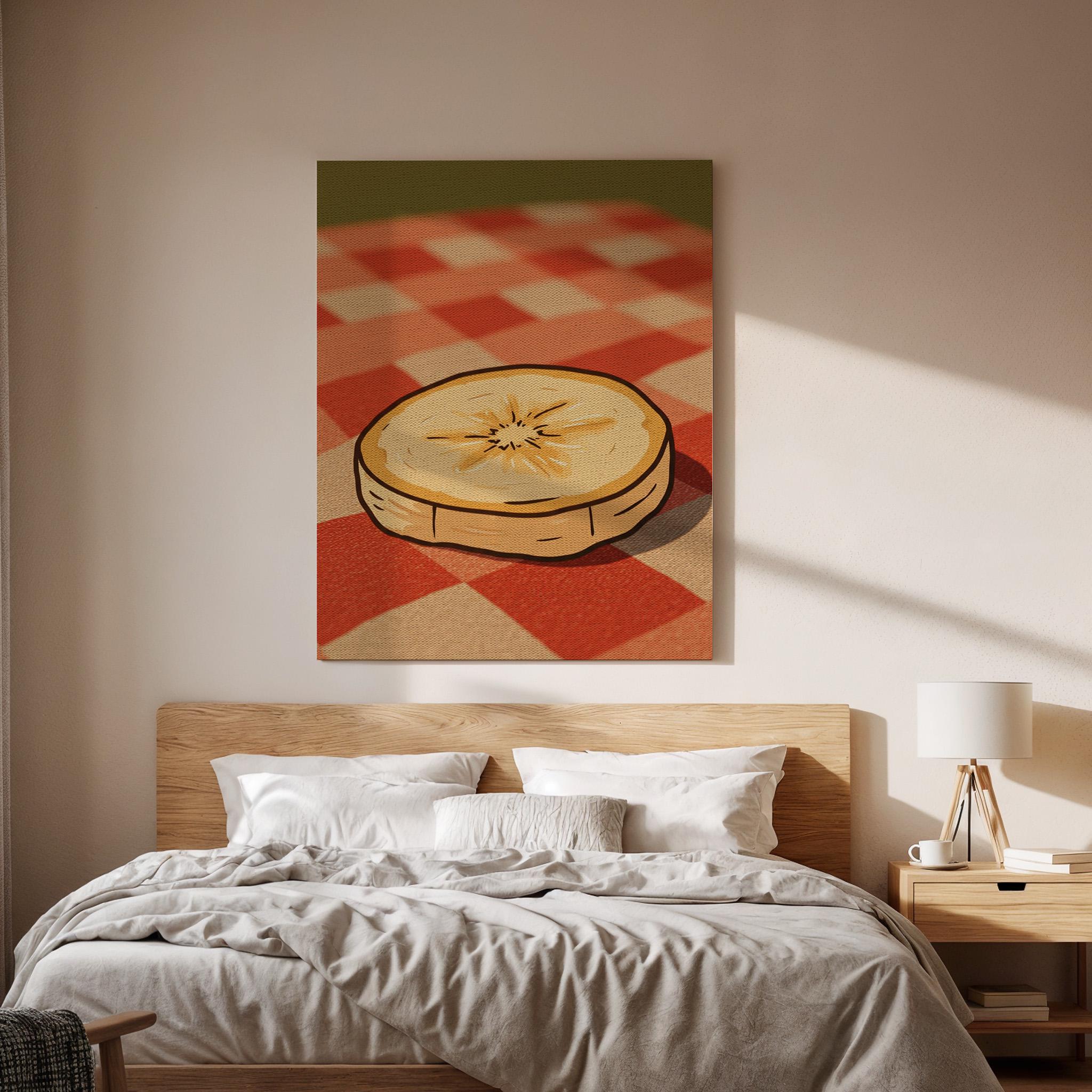 Banana Slice Canvas Print, Rustic Kitchen Wall Art, Farmhouse Decor