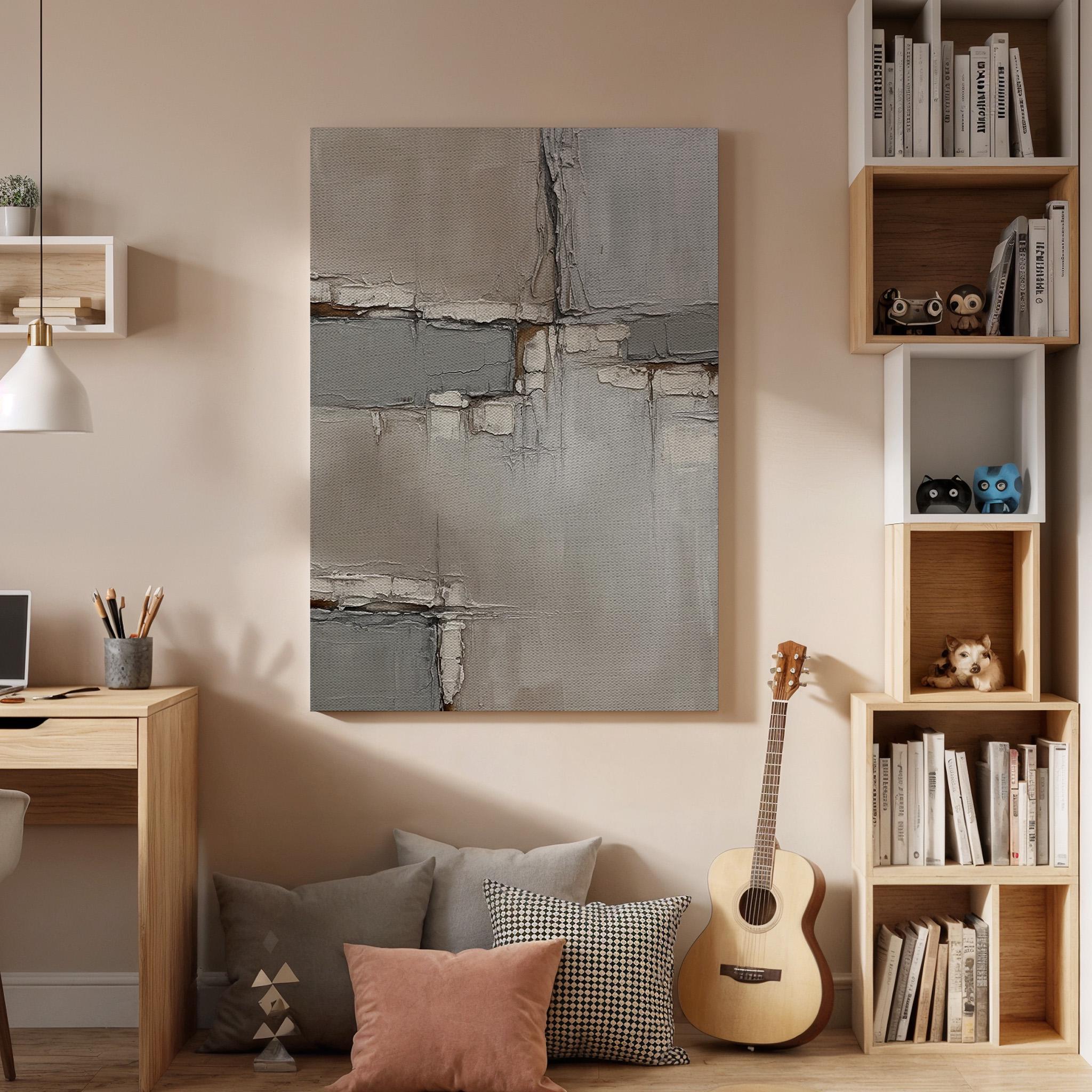 Abstract Neutral Canvas, Textured Wall Art, Modern Minimalist Painting, Bedroom Living Room Decor, Office Wall Art, Large Framed Canvas