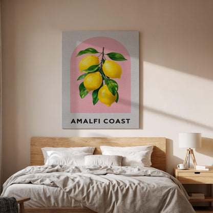 Amalfi Coast Lemons Canvas Print, Italian Kitchen Wall Art