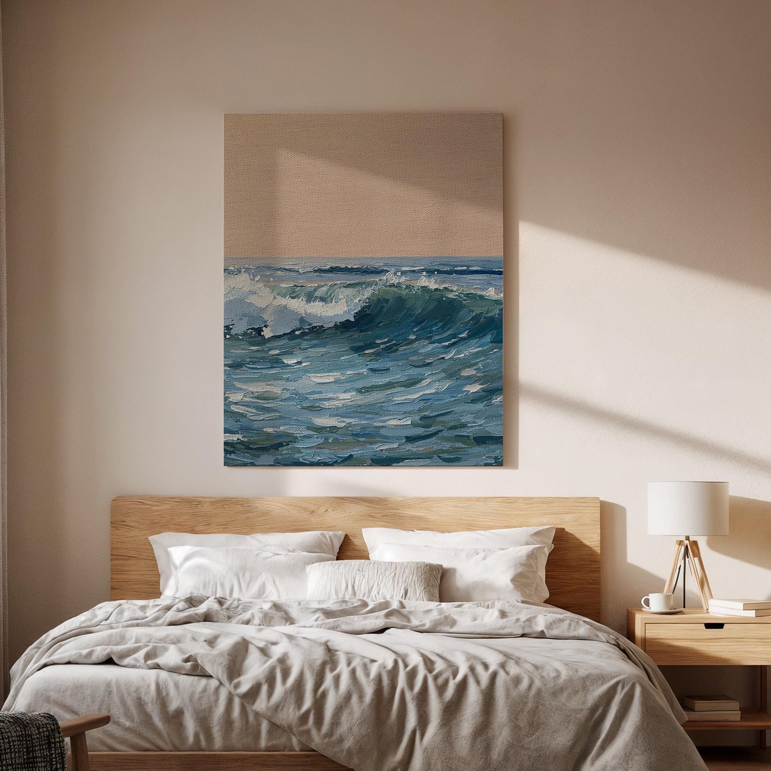 Ocean Wave Canvas Print, Framed Coastal Seascape Art
