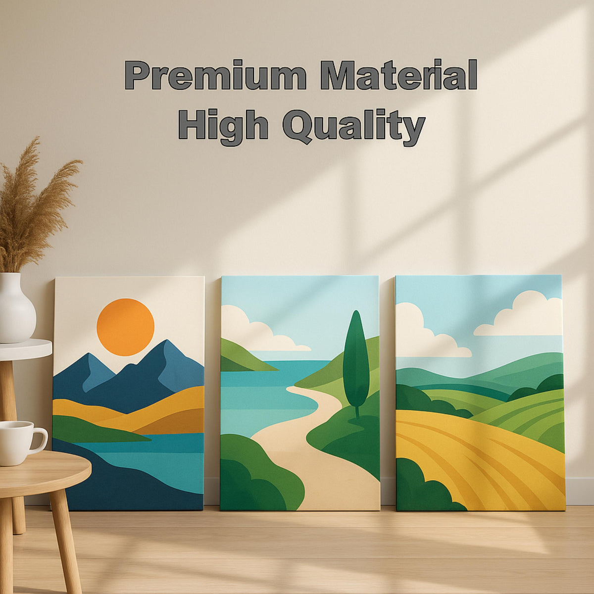Tropical Monstera Canvas Wall Art, Green Leaf Botanical Print, Jungle Plant Illustration, Framed Modern Nature Artwork for Living Room
