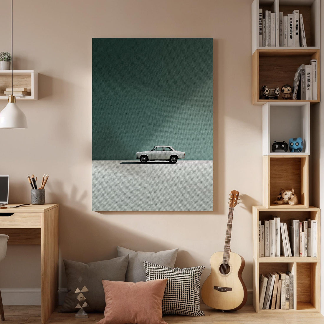 Minimalist Retro Car Canvas Wall Art Vintage Automobile Poster Modern Abstract Print Stylish Home Office Decor Gift for Car Lovers