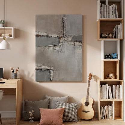 Abstract Neutral Canvas, Textured Wall Art, Modern Minimalist Painting, Bedroom Living Room Decor, Office Wall Art, Large Framed Canvas