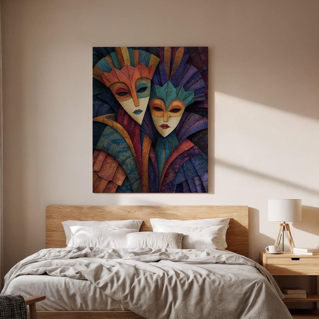 Venetian Mask Canvas Wall Art, Colorful Masquerade Mask Canvas Decor, Carnival Mask Artwork, Festival Mask Wall Decor, Canvas Wall Art