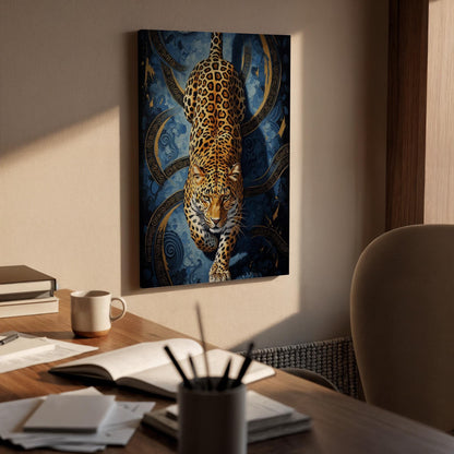 Leopard Canvas Wall Art, Luxury Wild Animal Canvas Decor, Modern Big Cat Artwork, Dramatic Leopard Wall Decor for Living Room, New Home Gift